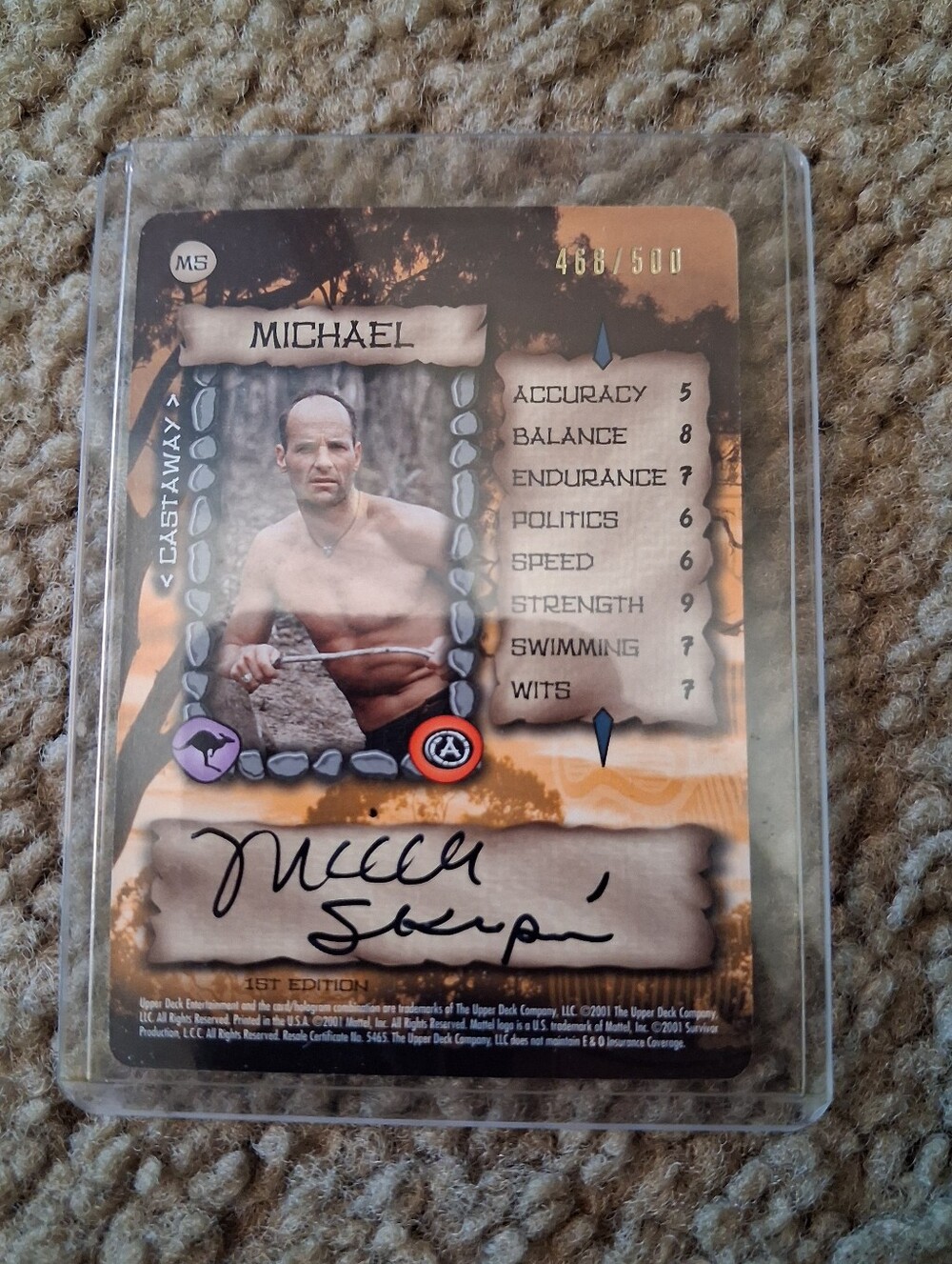 Survivor Australia Michael Skupin Signed Card